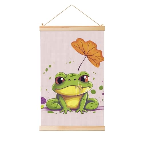 Affiches murales de feuilles sans cadre lourd grâce au cintre en bois suspendu vintage