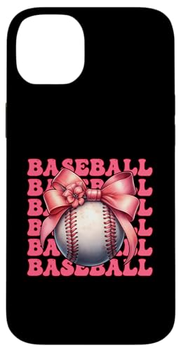 Coquette Bow Jugador de béisbol Niña Mamá Día de la Madre Rosa Carcasa para iPhone 14 Plus