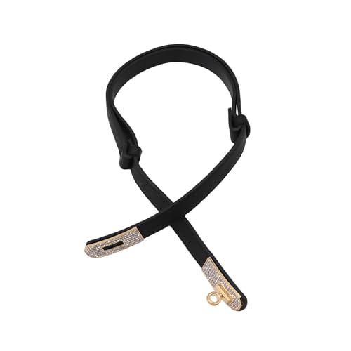 AIBEARTY Women Fashion PU Leather Waist Belt Skinny Lock Buckle Waistband for Dress Jeans Pants3