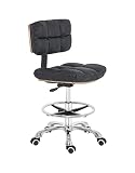 Antlu Drafting Chair Tall Office Chair for Standing Desk,Rolling Shop Guitar Work Drafting Stool,Cou