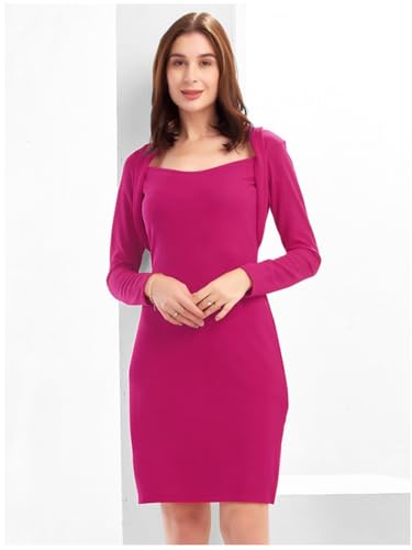 Image of Selvia Women's Lycra Bodycon Midi Dress