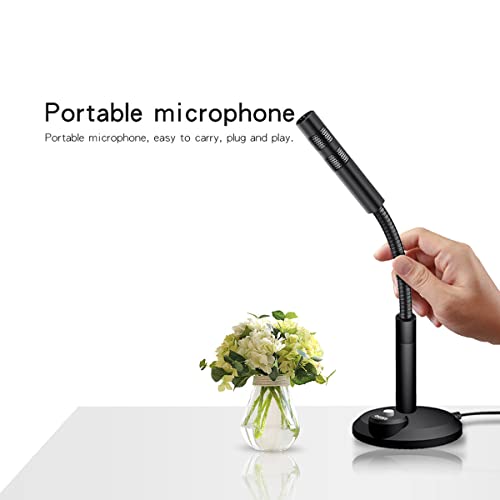 Stereo Microphone with Stand for PC,Laptop.Ideal for Streaming,Chatting,Recording,Conference Call,3.5mm Jack - Black - Image 5