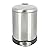 GLAD Small Trash Can, 1.2 Gallon | Round Stainless Steel Garbage Bin with Soft Close Lid & Step Foot Pedal | Metal Waste Basket with Removable Inner Bucket, Stainless