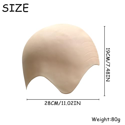 MUNSKT Latex Bald Cap for Adults with Hairnet Bald Head Wig Cap, for Halloween Makeup Cosplay Fancy Dress Cosplay - Image 2