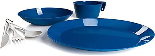 GSI Outdoors Cascadian 1 Person Table Set for Camping, Lightweight and Durable, Blue