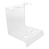 WATIIFUFU Soporte de Micrófono Acrílico Transparente para Mesa 2 Ranuras Base Resistente de 4 Mm de Grosor Soporte Recto para Ktv Hotel Oficina de Escritorio para Micrófono