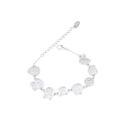 Ticome Stray Merch Bracelet, Korean Male Singing Group Cartoon Animal Image Stainless Steel Jewelry Accessories, Band Group Fan Gift Wristband (Silver)