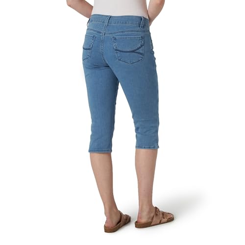 Riders by Lee Indigo Women's Ultra Soft Denim Capri, Sky, 63
