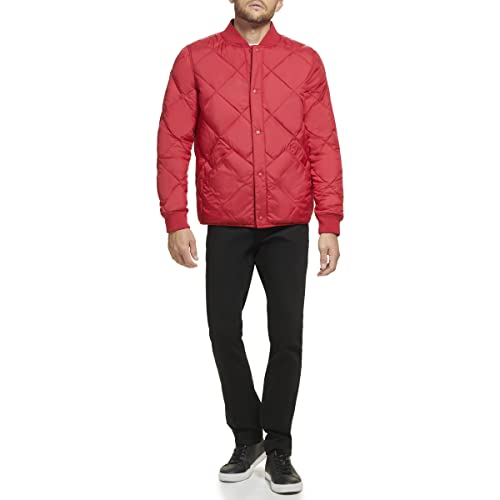 Calvin Klein Men's Reversible Diamond Quilted Jacket, Deep Red, Large #TOP2