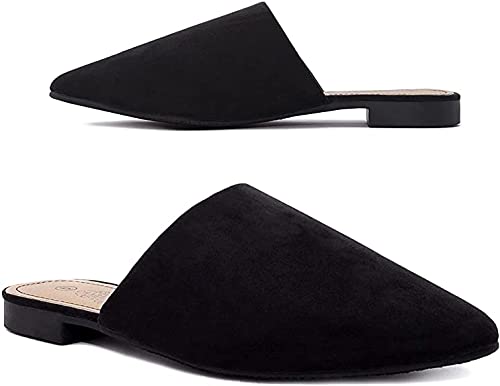 Charles Albert Ultra Comfy Slip On Mules For Women, Fabulous Backless Slides Made With 100% Vegan Material, Black, 6 #TOP3