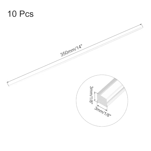 Image of MECCANIXITY 10pcs Acrylic Square Rods 1 /8 inchx14 inch Acrylic Dowel Rods Sticks