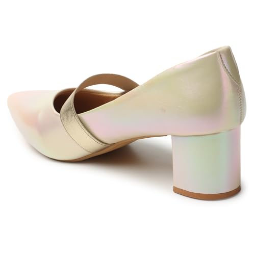 Image of ELLE Women's Mary Jane Style Block Heels Slip-On Pumps