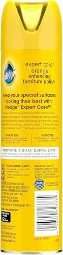 Pledge Enhancing Polish, Wood & Furniture Spray, Orange Scent, 9.7oz β image 9