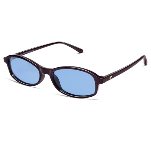 Image of VANLINKER Retro Polarized Rectangle Sunglasses Womens Trendy 90s Small Square Sunnies Vintage Narrow Thin Frame VL9855