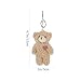 Jinshining Brown Bear Plush Keychain, Stuffed Animals Bag Pendant, Kawaii Rabbit, DIY Trinket Dog Plush Keyring Car Keychain Pink Heart Teddy Bears Automobile Accessories
