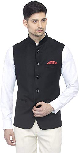 Image of Dhingra Men's Solid Nehru Jacket
