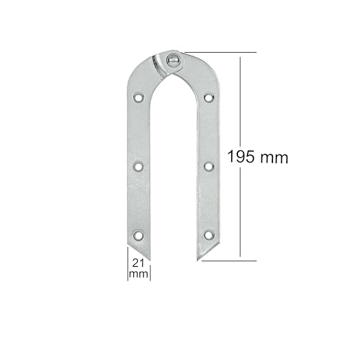 VORMANN Leiterband | Leiterscharnier | Stehleiterband | Klappleiterband | Holzleiterband | Stahl verzinkt | witterungsbeständig | 2er Set | 195 x 21 mm | Made in Germany