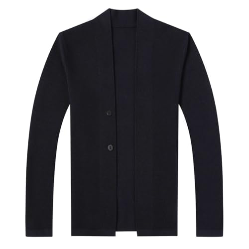 Men's Knitted Single Breasted Cardigan V-Neck Casual Long Sleeve Solid Color Sweater2