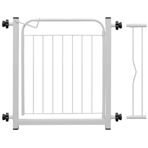 Portão Pet Segurança para Cães e Bebês Largo 69 a 84cm com Extensor 10cm Cor Branco Romero