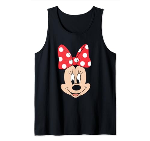 Disney Minnie Mouse Polka Dot Bow Big Face Tank Top