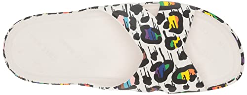 Cole Haan Women's Findra Pool Slide Sandal, Printed Graffiti Animal White Mult, 7 #TOP4