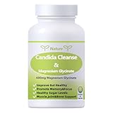 YNATUREY Candida Cleanse - Gut & Colon Support,Magnesium Glycinate 600mg,Women and Men Supplement with Magnesium Malate, Vitamin D, B6 for Gut Support & Sleep for Adults 60 Capsules