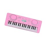 AMSLSIU Piano electrónico de 37 Teclas con Teclado Musical Que a los niños pequeños a desarrollar Habilidades través del Juego Musical Interactivo. , Rosa , 34.5 x 12.5 x 8 cm