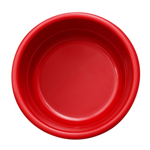 IMIKEYA Bassine en Plastique Rouge pour Lavage du Visage à Domicile, Surface Lisse et Matériau Plastique Épais, pour Usage Quotidien et Soins Personnels