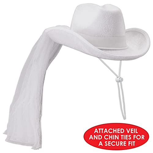 Beistle Western Bride’s Cowboy Hat & Veil
