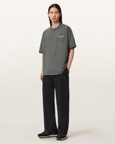 Image of AllSaints Men's Underground Oversized Short Sleeve Crew Neck Shirt