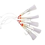 Lot de 5 leurres de pêche : ce lot comprend cinq bas de ligne conçus par des experts, chacun équipé de six crochets, parfait pour cibler le hareng et d'autres poissons de mer.