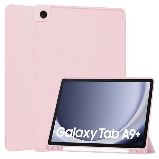 Billionn Capa para Samsung Galaxy Tab A9+/ A9 Plus Modelo 2023 de 11 polegadas (SM-X210/X216/X218), com suporte para lápis, despertar/hibernar automático, Rosa