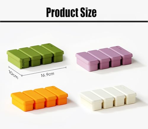 Set de 4 moldes de silicona para hielo con tapa miniatura 7