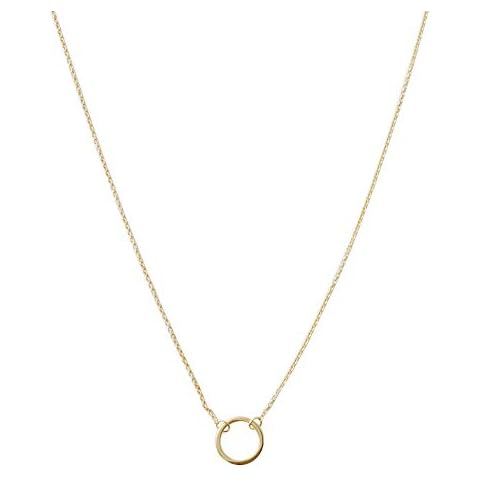 Honeycat Mini Karma Open Circle Orbit Necklace in 18k Gold Plated | Minimalist, Delicate Jewelry (Gold) Cover