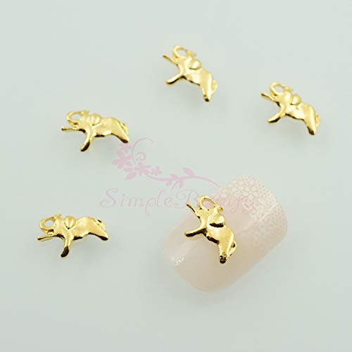 Kamas-100pcslot-Animal-Style-Elephant-Shape-Metal-Alloy-Charms-Gold-Plated-3D-Nail-Art-Jewelry-Accessory-DIY-Decoration-Manicure-Tool