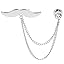 Silver Mustache with Chain