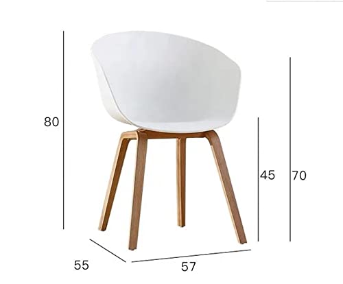 Image of Set of 2 Modern, Designer Chair for Home, Cafe, Hotel & Office (White, Polypropylene)