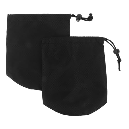 VICASKY Paquet de Rangement Imperméables Noir Lot de 2 en Tissu Oxford Cordon de Serrage et Rabat Anti-poussière, pour Vêtements et Manteaux en Extérieur ou Placard