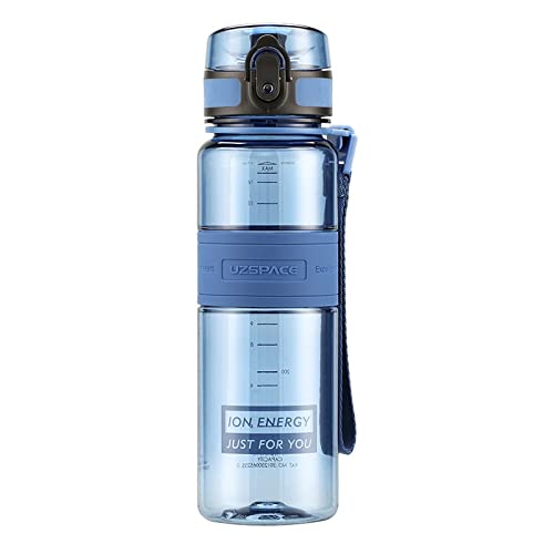 OM SUPPLIES Water Bottle Fruit Infuser Sports Water Bottle 500ml, BPA Free Tritan Non-Toxic Plastic, Leakproof (Clitoria Blue)