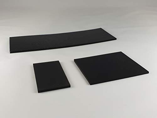 Plaque en caoutchouc 120 x 350 mm / 2 mm d'épaisseur - Tapis anti-vibration pour machine à laver / mixeur haute performance