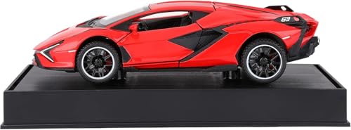 Image of 1:32 Lamborghini Sian Die-cast Metal Toy Car Pull Back Super car with Openable Doors with Sound and Light for Gifts Toys for Kids
