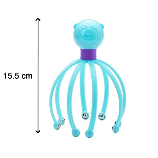 Image of Manual Head Scalp Massagers for Headache Relief,Scalp Stress Relax / 8 Roller Balls Prongs Head Massage Scratcher Deep Relaxation /Hair Stimulation - Multicolor