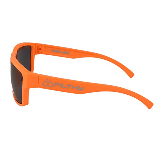 Filthy Anglers Ames Fishing Sunglasses Neon Orange Frame and Smoked Polarized Lenses2
