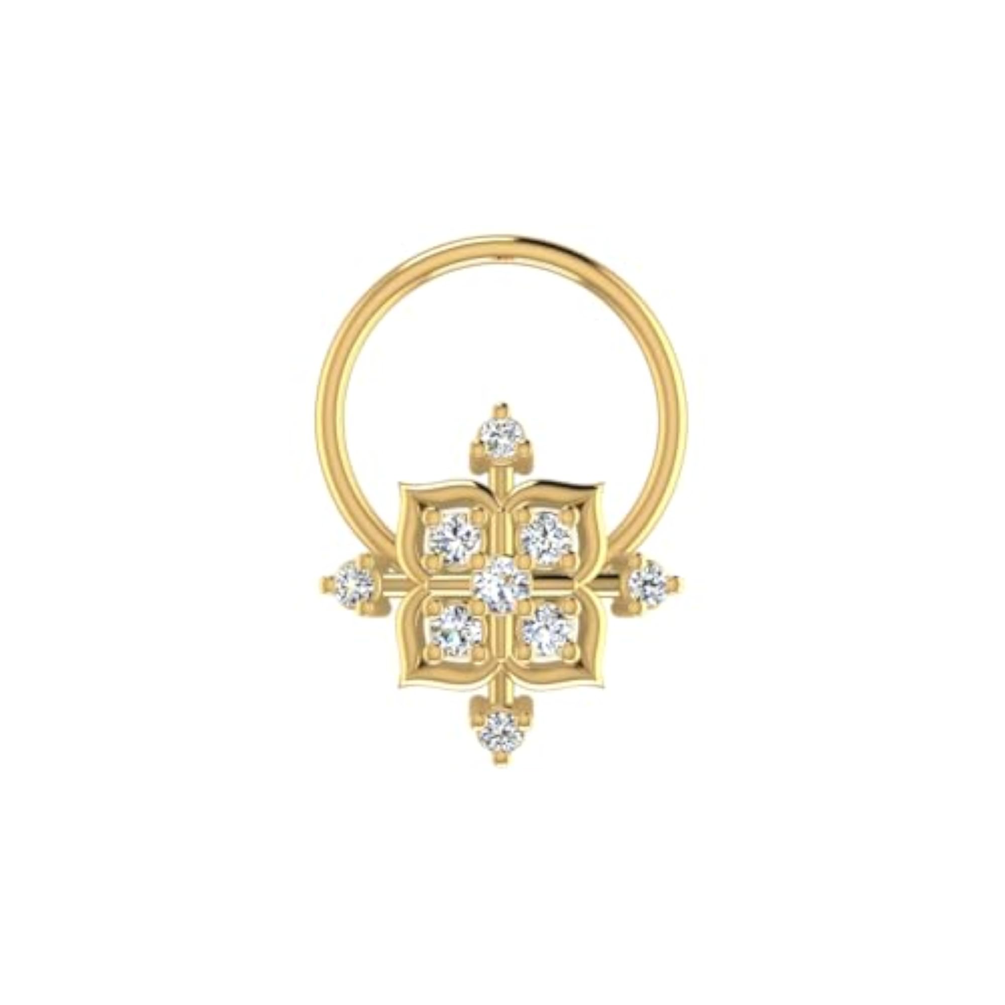 Women's 9K BIS Hallmarked Yellow Gold Stud Nose Ring