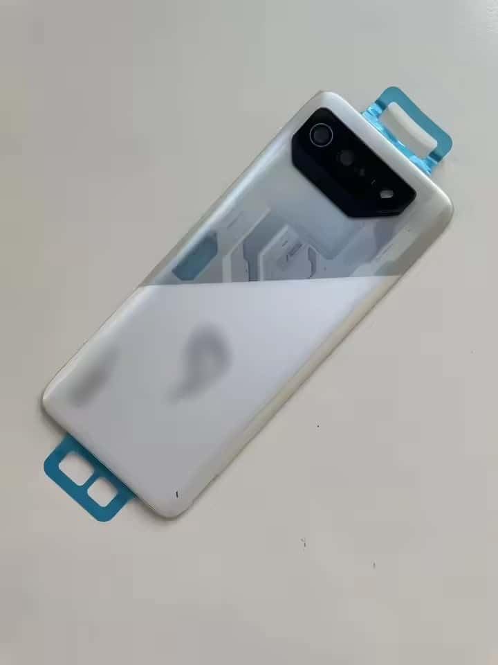 YOOOKOOO Compatible Rear Back Cover for Asus ROG Phone 7 – Battery Door Housing Replacement Part (White with Lens)