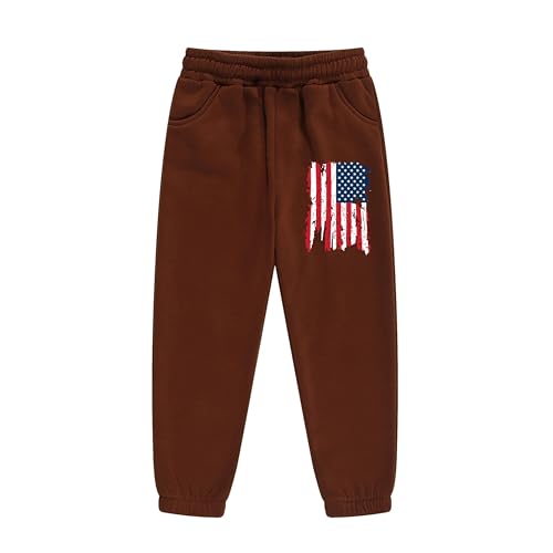 Image of Vivimeng Boys USA Sweatshirt Suit Kid USA Hoodie Set American Flag Sweater Girls American Hooded Pullover Suit
