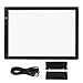 A4 Tracing Light Box, Portable LED Light Table Tracer Board, USB Power Cable Copy Drawing Board Tracing Table, LED Artcraft Tracing Light Pad for Artists Drawing Animation