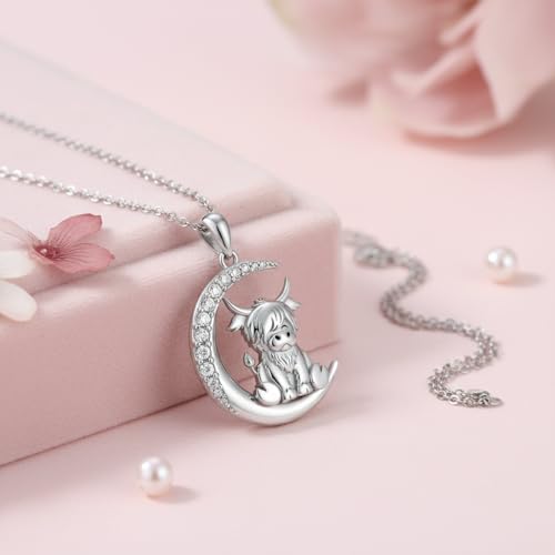Image of PROESS Animal Birthstone Necklace 925 Sterling Silver Otter /Axolotl /Hippo /Elephant /Dachshund /Monkey /Red Panda Pendant Necklace Animal Birthstone Jewelry Gifts for Women