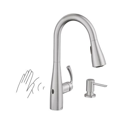 Moen 87014EWSRS Essie MotionSense Wave One-Handle Touchless Kitchen Faucet with Pull Down Sprayer...