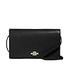 Coach Women’s Anna Foldover Crossbody Clutch (Black)